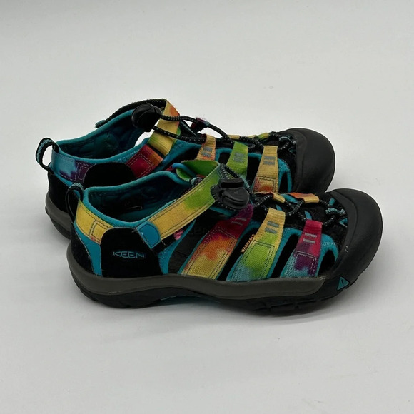 KEEN Big Kid's Youth Rainbow Tie Dye Newport H2 Waterproof Sandals size 2 - Picture 2 of 9